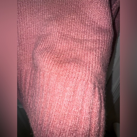 Free People oversized Cozy Pink scoop Neck Sweater. Size Medium. NWOT - Picture 2 of 11